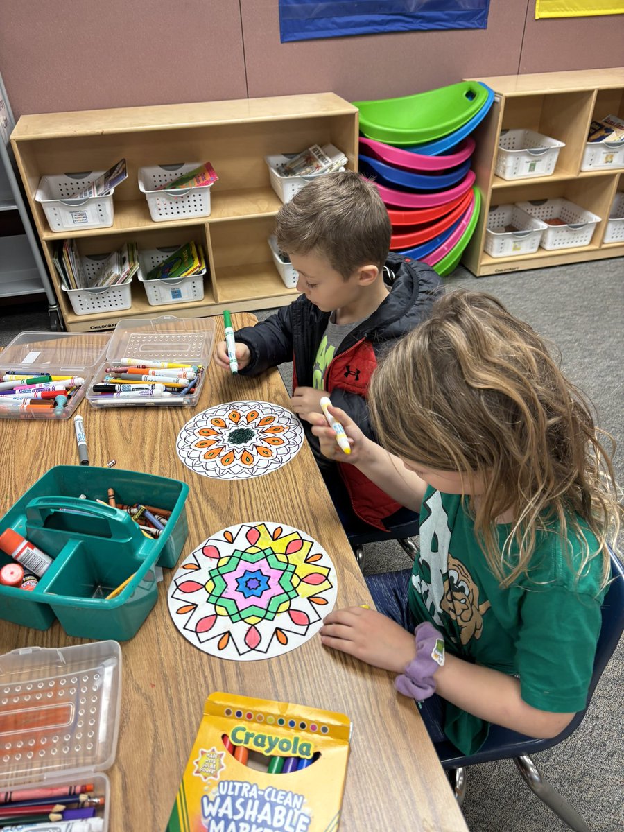 Kinders learned about Diwali and loved making rangolis!