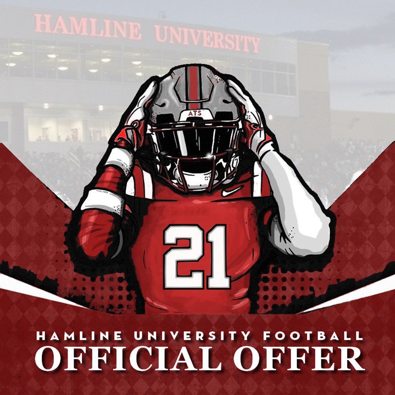 Blessed to receive an offer from Hamline University! 🙏🏽 #pipers #blessed <a href="/GoldenValleyFB/">GV Football</a>