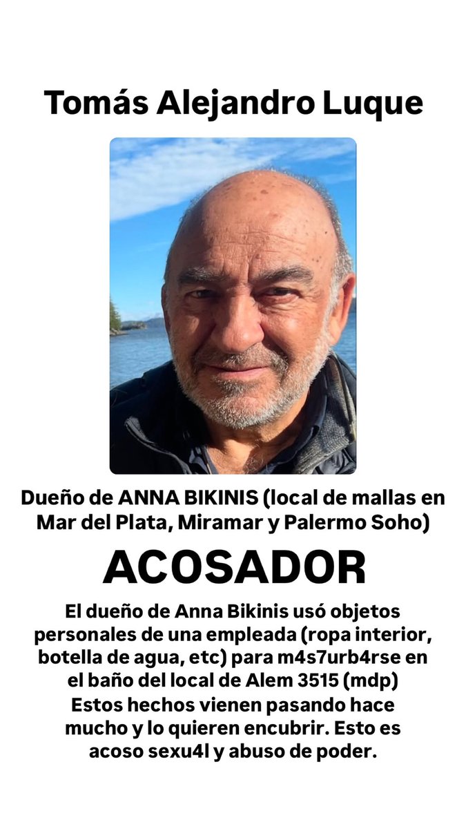lolaespinosa02's tweet photo. esto le pasó a mi hermana de 18años. 
trabajé en este lugar x mucho tiempo. meti a amigas,familia a trabajar aca y saber q estuvimos al lado d este ser me da piel de gallina
estas cosas no pueden pasar, esta gente no puede quedar impune
Alejandro Luque sos un asco de "ser humano" https://t.co/fv0ElFbwFm