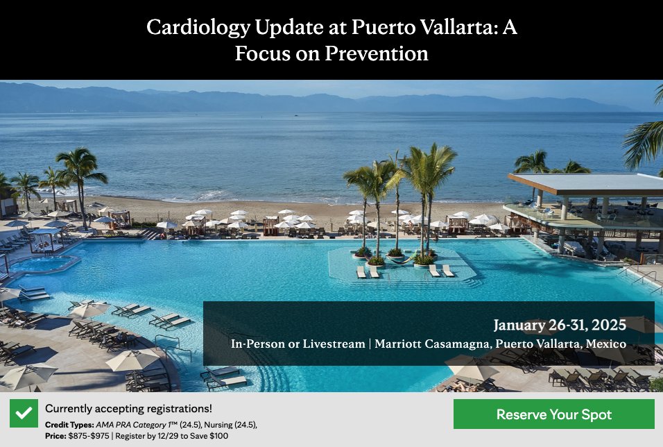Mayo Clinic CV (@mayocliniccv) on Twitter photo We will be in Puerto Vallarta in January, will you? Don't wait to snag your spot at our popular <a href="/MayoClinic/">Mayo Clinic</a> preventive cardiology course led by @drlopezjimenez and Thomas Allison, PhD, MPH. The Early Bird Discount ends 12/29, register today: mayocl.in/4iQjHai We will be in Puerto Vallarta in January, will you? Don't wait to snag your spot at our popular <a href="/MayoClinic/">Mayo Clinic</a> preventive cardiology course led by @drlopezjimenez and Thomas Allison, PhD, MPH. The Early Bird Discount ends 12/29, register today: mayocl.in/4iQjHai