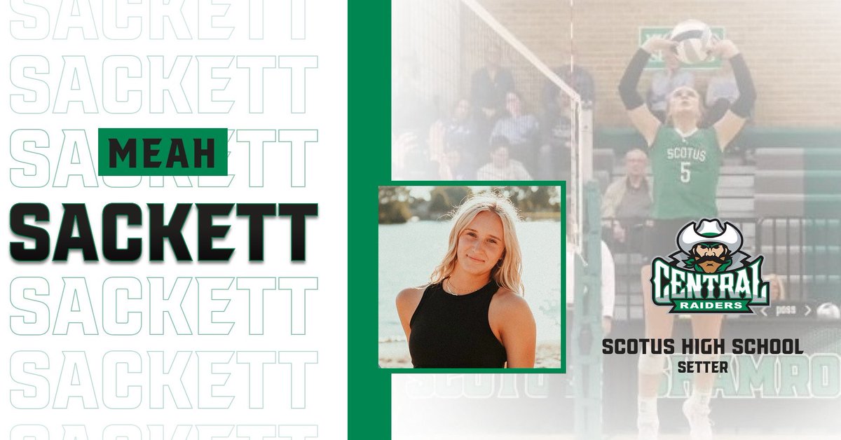 Raider Nation, give a big welcome to Meah Sackett of <a href="/ScotusCC/">Scotus Central Catholic</a>! Welcome to the Raider Family! #yeahC #goraiders