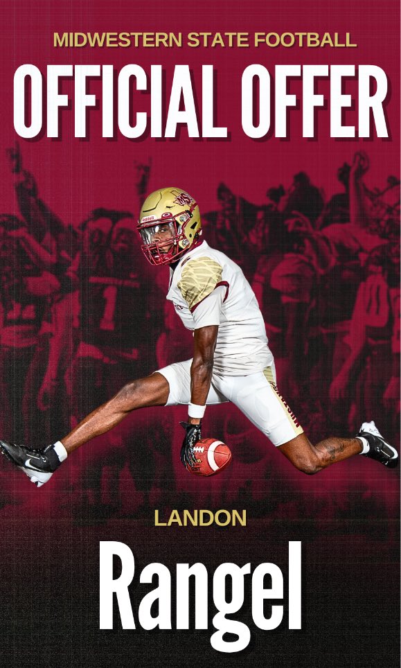 #AGTG After a talk with 
<a href="/CoachGerm79/">Coach German Romero-Rosales</a> I am blessed to say I have received an offer from 
<a href="/MSUTexasFB/">Midwestern State Football</a> 

<a href="/RecruitHeights/">RecruitTheShield</a> 
<a href="/HHKnights_FB/">Harker Heights Football</a> 
<a href="/CoachLoganBrock/">Logan Brock</a> 
<a href="/MarkHum7/">Mark Humble</a>