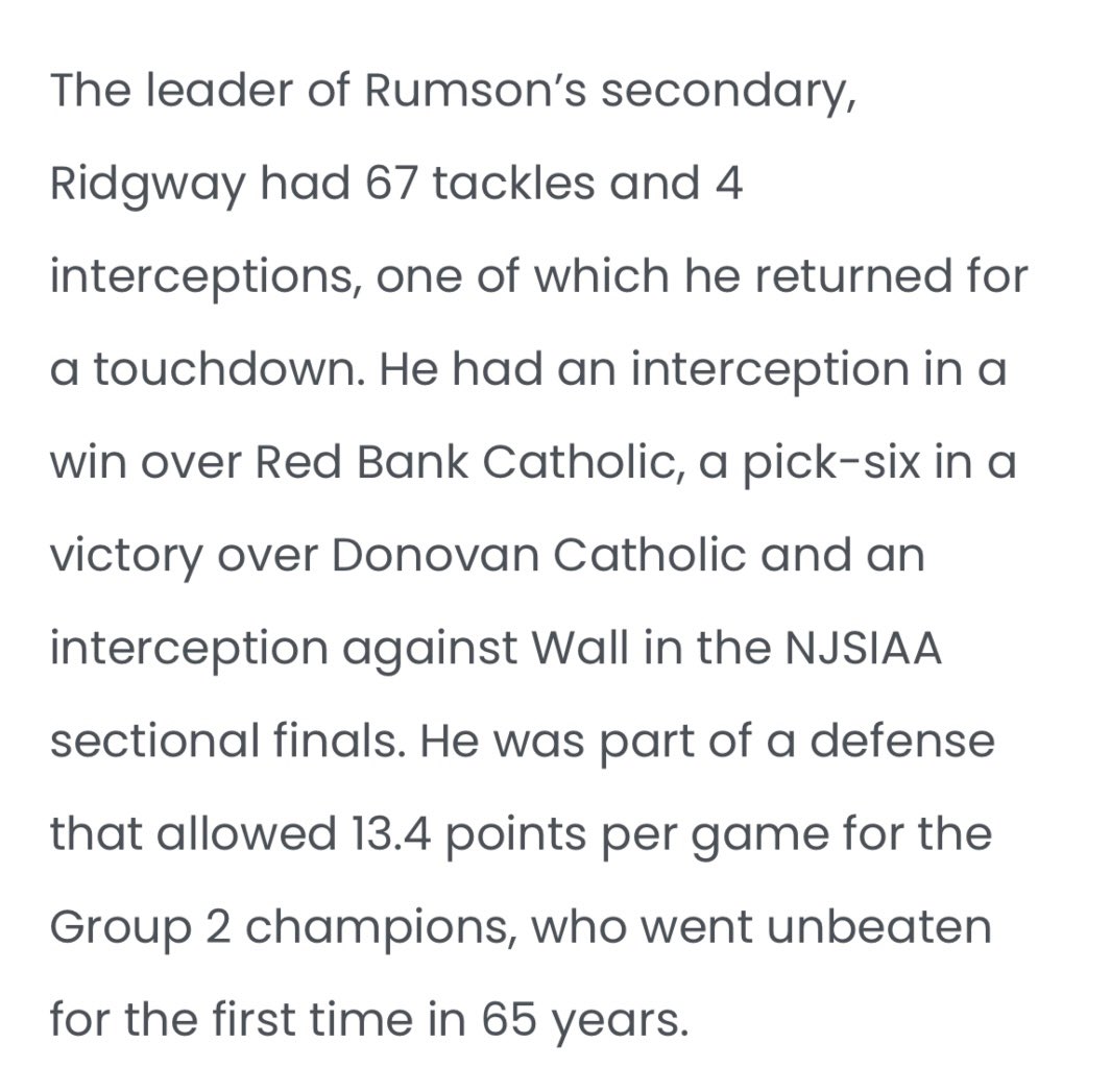 Thank you <a href="/JSSInsider/">Shore Sports Insider</a> for naming me 1st team all shore!