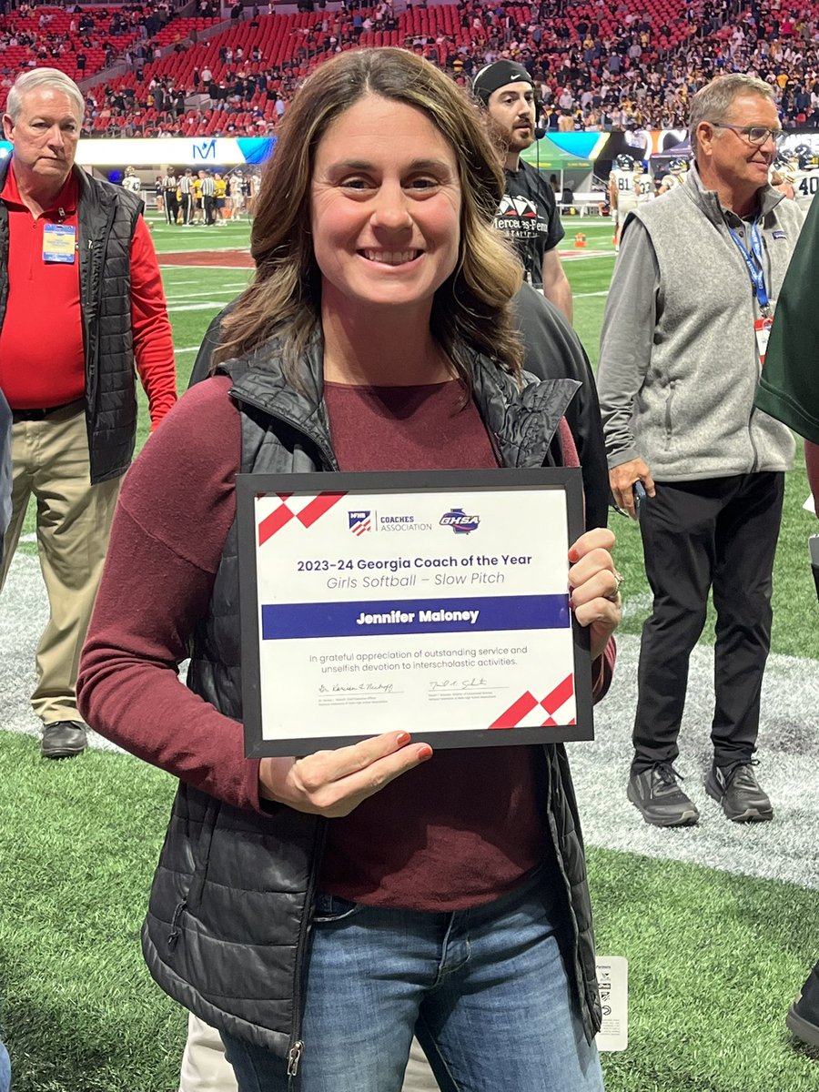 Congratulations to <a href="/CoachJMaloney/">Jennifer Maloney</a> on being named the <a href="/OfficialGHSA/">GHSA</a> Coach of the Year