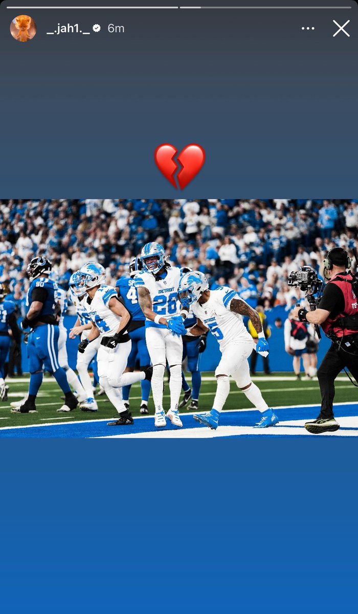 the_det_times's tweet photo. Jahmyr Gibbs on Instagram 🥹

Breaks my heart man 💔

#OnePride https://t.co/5b0jFHSSqf