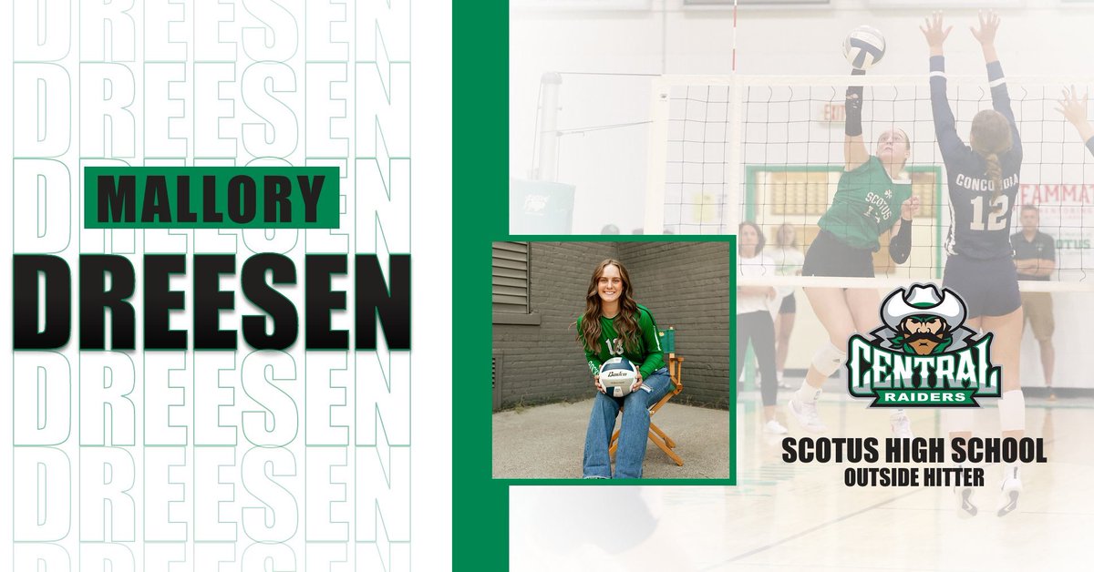 It’s a big Monday for the Raiders! Mallory Dreesen from <a href="/ScotusCC/">Scotus Central Catholic</a> also made it official today!  Welcome, Mallory! #yeahC #goraiders