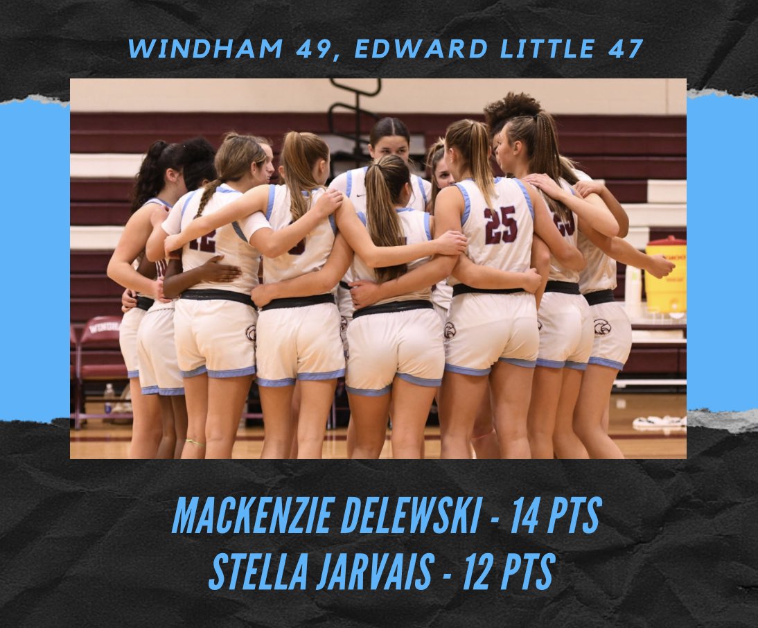 WindhamGirlsBB's tweet photo. Eagles come back to beat Edward Little 49-47! https://t.co/8rHRvJhyKy