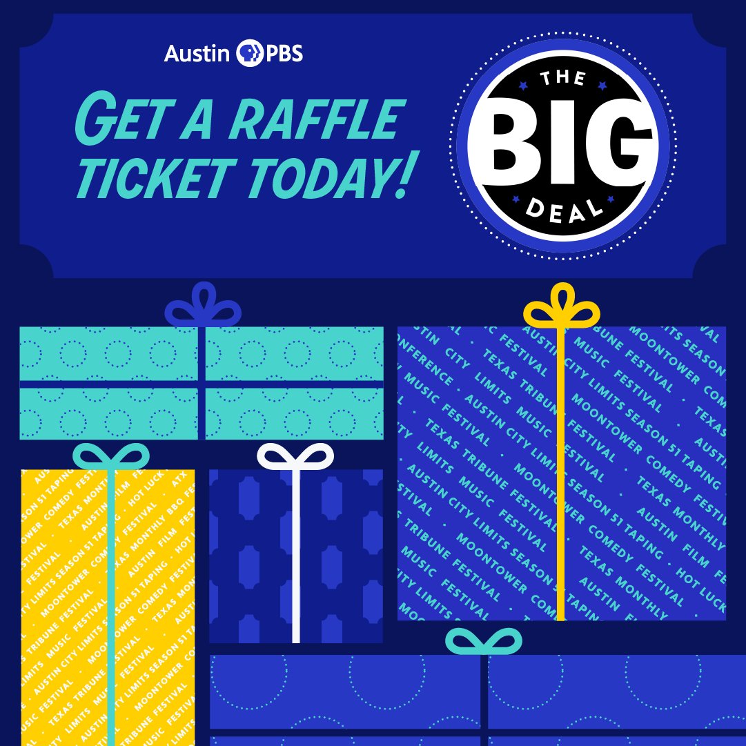 Austin PBS (@austinpbs) on Twitter photo Treat your loved ones with the ultimate stocking stuffer - Big Deal raffle tickets! The perfect gift for the music lover, film buff, and foodie in your life to spend the new year at the biggest festivals in Austin including @hotluckfest, <a href="/austinfilmfest/">Austin Film Festival</a>, <a href="/aclfestival/">ACL Festival</a> and more! Treat your loved ones with the ultimate stocking stuffer - Big Deal raffle tickets! The perfect gift for the music lover, film buff, and foodie in your life to spend the new year at the biggest festivals in Austin including @hotluckfest, <a href="/austinfilmfest/">Austin Film Festival</a>, <a href="/aclfestival/">ACL Festival</a> and more!