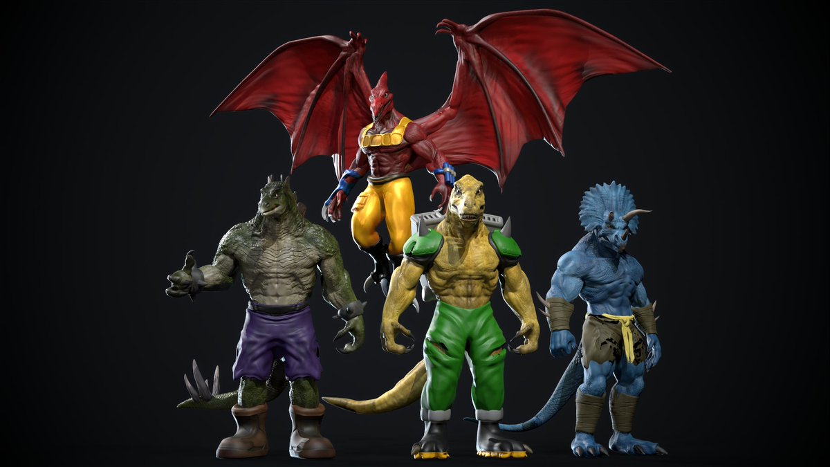 vankev's tweet photo. Extreme Dinosaurs - All character   
Sculpt in zbrush 
Render marmoset       

more photos > https://t.co/SsuX9U1aju  

#Digital3D #Realtime #extremedinosaurs  #CharacterModeling #Creatures #zbrushsculpt #dinosaurs #artworks #design #zbrush #pixologic #maxonzbrush https://t.co/RPYOmETg11