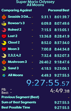first all moons run, basically no practice, so i think this went fairly well, would definitely like to improve this at some point in the future because this was a lot of fun