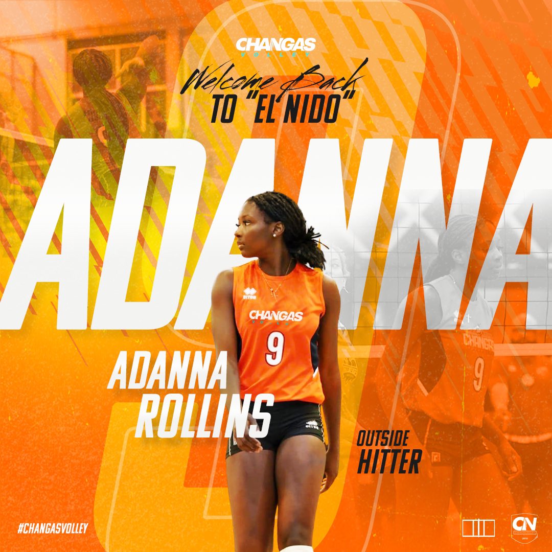 ¡De vuelta Nido! 🪹
Nuestra refuerzo <a href="/AdannaRollins/">Adanna Rollins</a> regresa a vestir los colores de Las Changas para la temporada 2025. Nuestra Outside Hitter (OH) demostró su calidad el año pasado, posicionándose como una de las mejores atacantes de la liga. Welcome Back! #changasvolley 🧡💚