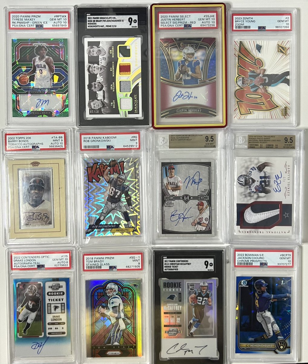 NoHoldsCards's tweet photo. SLAB INVENTORY DROP 🔥🚨

Let me know what you like and I’ll give you some prices! 

Every slab that sells, I add $4 to the pot. One random RTer gets the pot tomorrow afternoon 👀 

If 20 slabs sell, someone who reposts is getting 80 bucks 🤙🏻

Let’s sell some cards 🤝 https://t.co/CoOvEVgS0Z