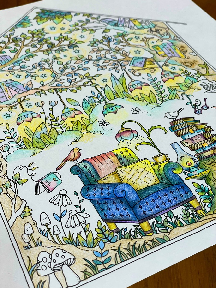 rinchan305's tweet photo. 少しずつ｡:°ஐ..♡*

#ジョハンナバスフォード
#塗り絵
#色鉛筆 https://t.co/IP5F2AK8nL