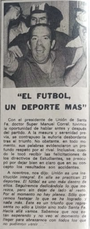 Se me pasaron totalmente por alto las efemérides, pero mejor tarde que nunca, el 7 de diciembre se cumplían 56 años del segundo ascenso a Primera tras golear 3 a 0 a Nueva Chicago, y además también era 94 años del natalicio de don Super Manuel Corral