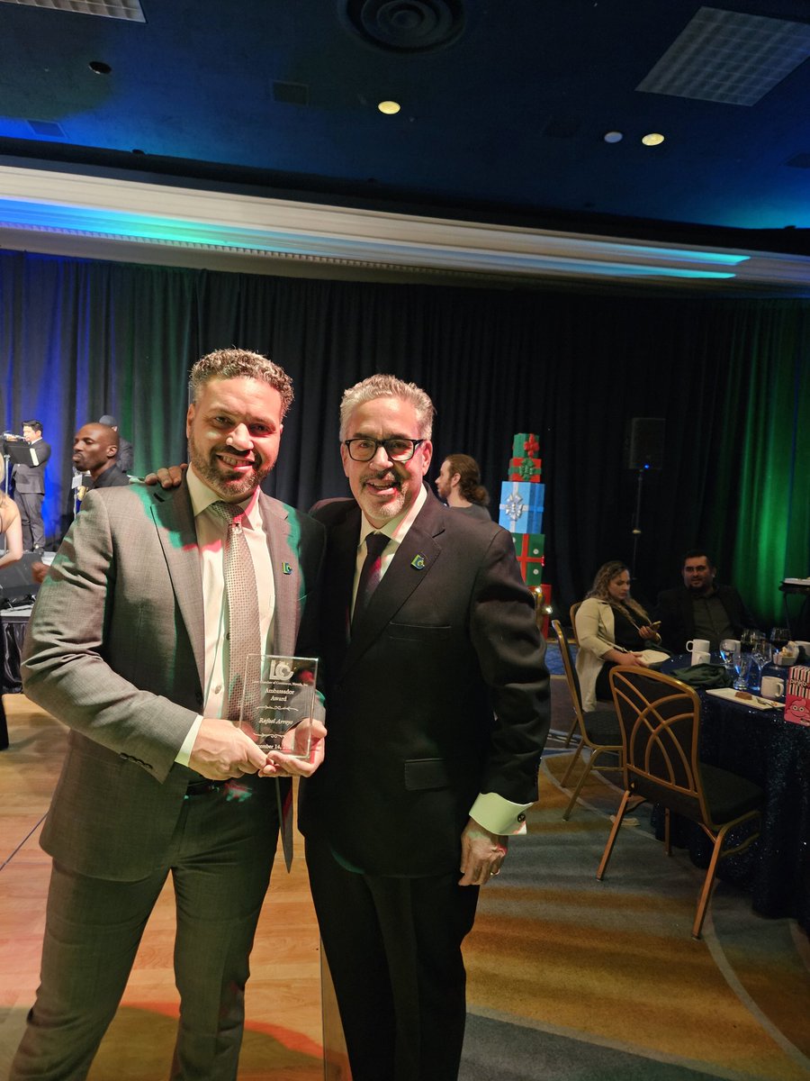 Truly honored to be named the 2024 Latin Chamber Ambassador of the Year! Standing with President <a href="/OfficialPeterG_/">Peter Guzman</a>, I feel immense gratitude for this recognition and the opportunity to contribute to our vibrant community. Looking forward to building and even brighter future