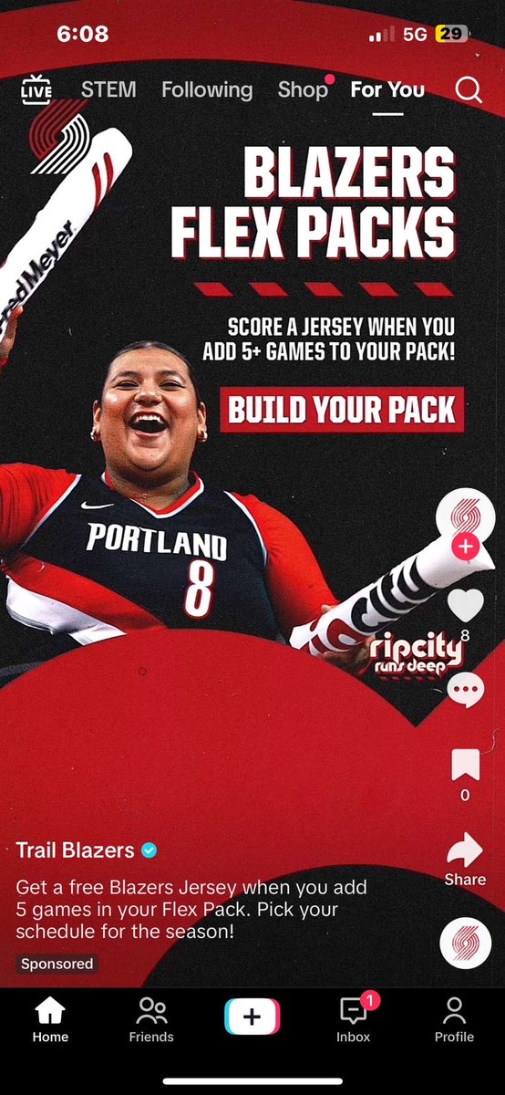 amiyahaleman's tweet photo. @trailblazers who i gotta talk to for some deni merch??🤭👀 that’s me in the promo reppin my boy @deniavdia8 https://t.co/971b3easdV