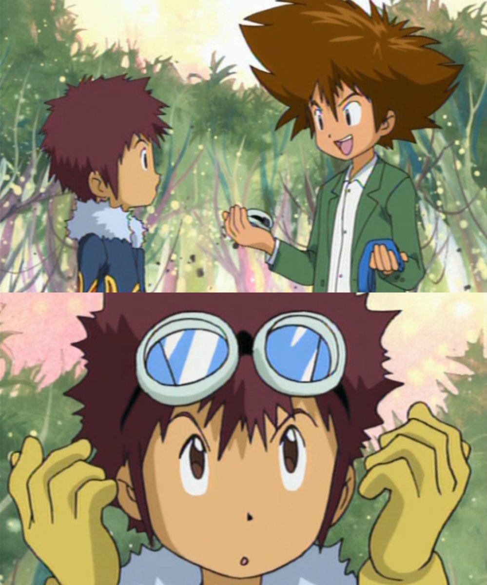 ToeiAnimationLA's tweet photo. Tai reconoce que el #Digimundo tiene un nuevo guardián. 🤝
¡Una gran responsabilidad para Davis!
#DigimonAdventure02 https://t.co/5XLfhtqD06