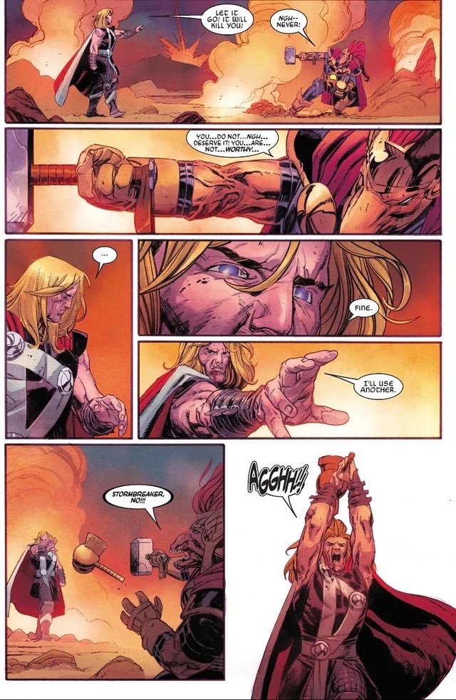 ryboyf2's tweet photo. @comicbookaddt Thor Vs. Beta Ray Bill. Just the line “… and yet.” https://t.co/WzhfkYIzm9