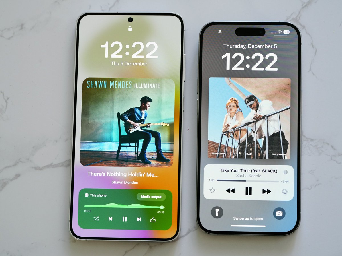 UniverseIce's tweet image. Apple met a tough opponent this time.
One UI 7 vs iOS18
Which one do you like?