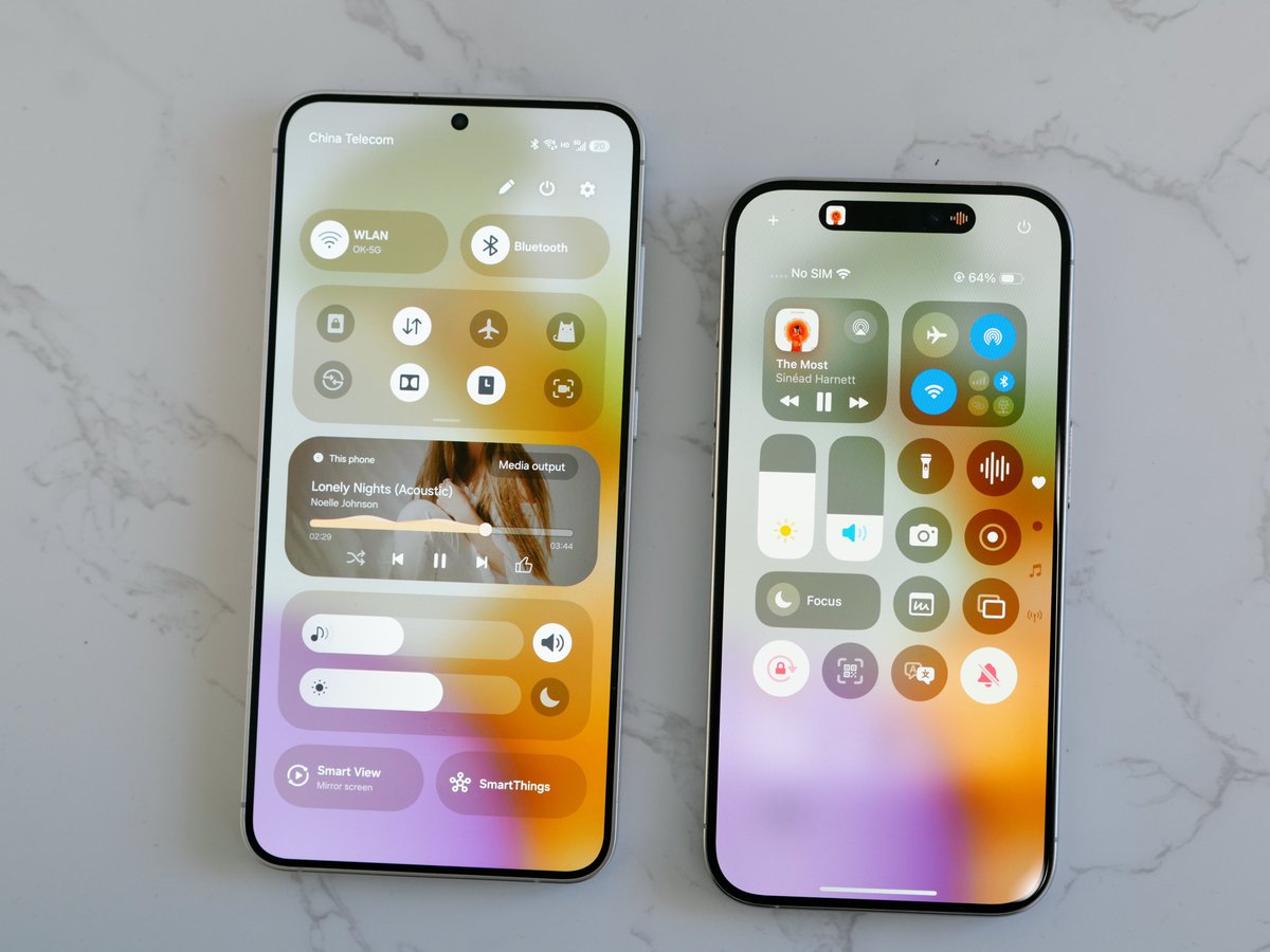 UniverseIce's tweet image. Apple met a tough opponent this time.
One UI 7 vs iOS18
Which one do you like?