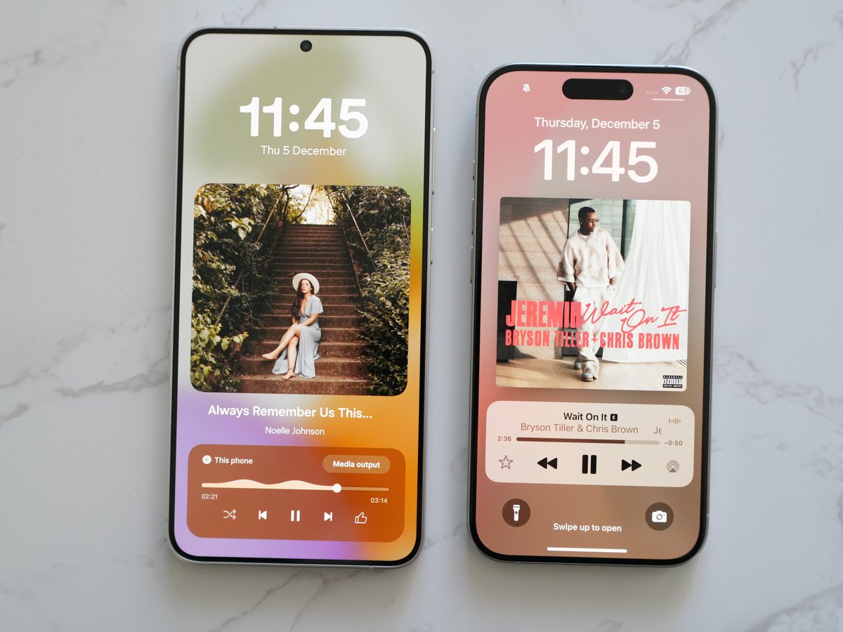 UniverseIce's tweet image. Apple met a tough opponent this time.
One UI 7 vs iOS18
Which one do you like?