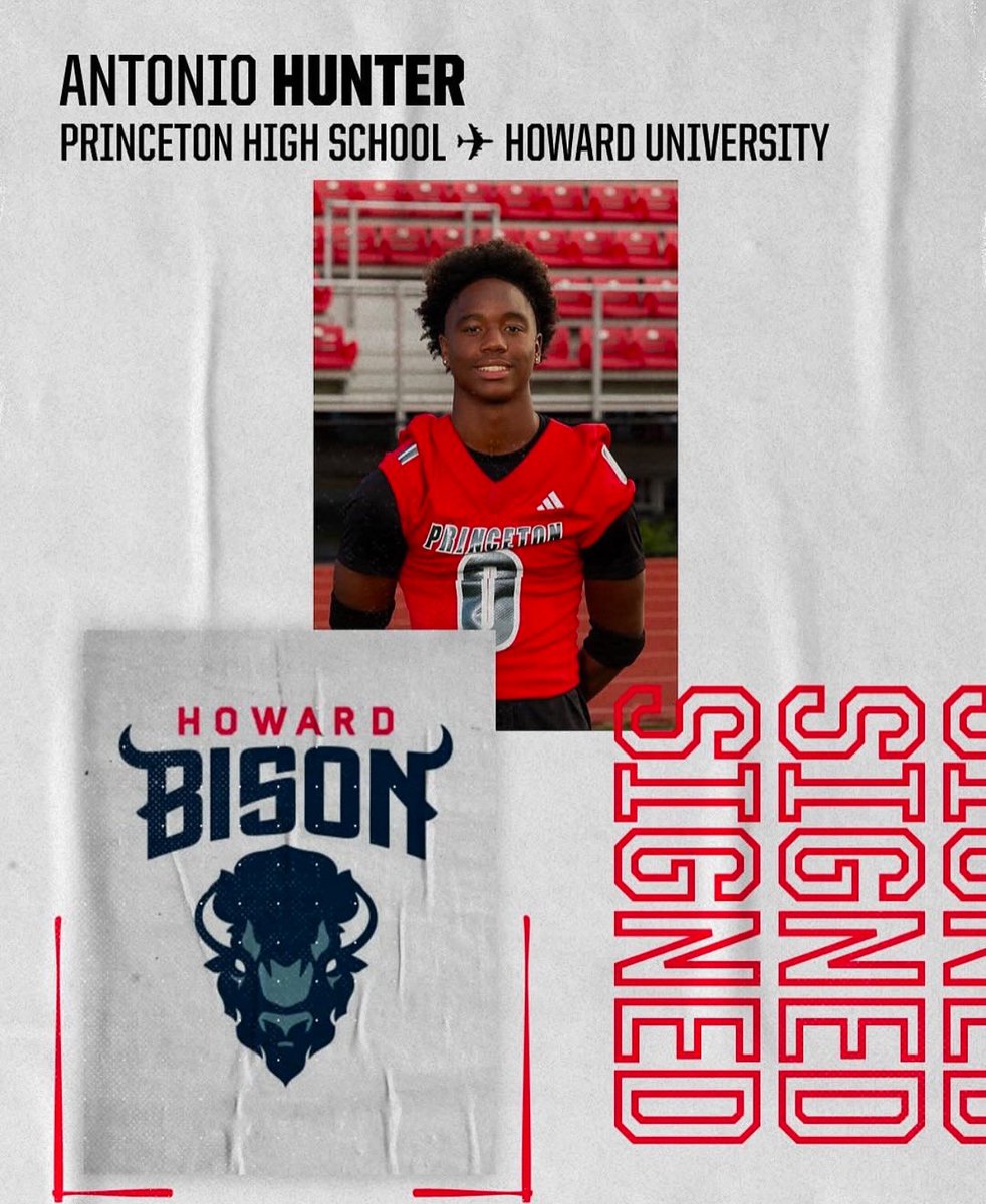 Antonio Hunter - Howard University <a href="/HUBISONFOOTBALL/">HOWARD FOOTBALL</a>