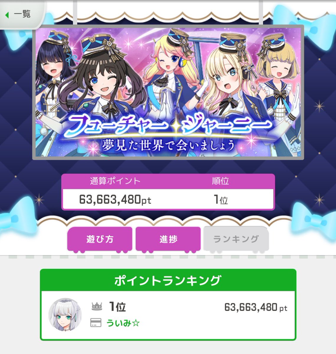 uimin_eki's tweet photo. 距離イベ1位が確定しました😊
これで10周年イベント両方1位フィニッシュ https://t.co/44BXskRiAQ