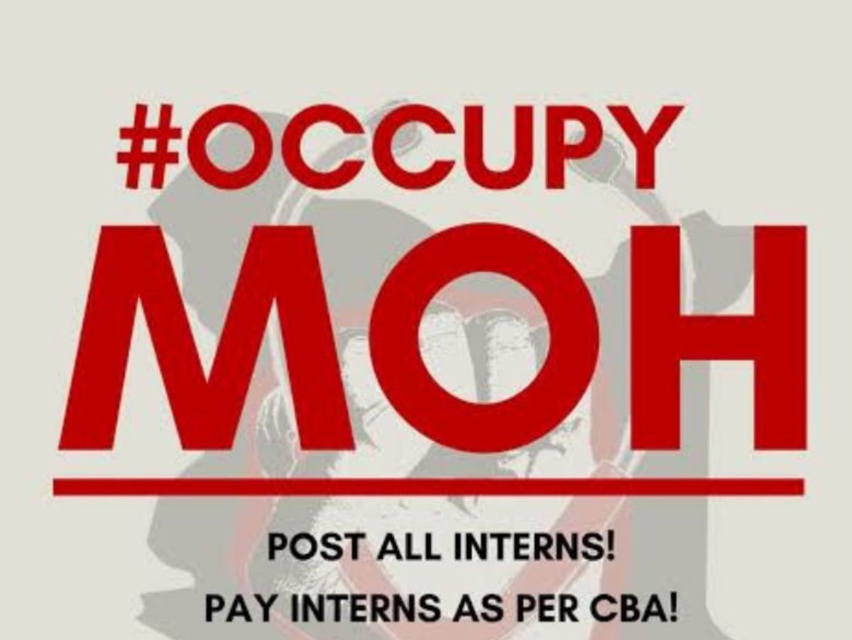 Pay Medical interns as per the 2017 CBA. 

No one deserves to work with no proper compensation. 
#OccupyMOH 
#PayMedicalInterns 
#justiceformedics