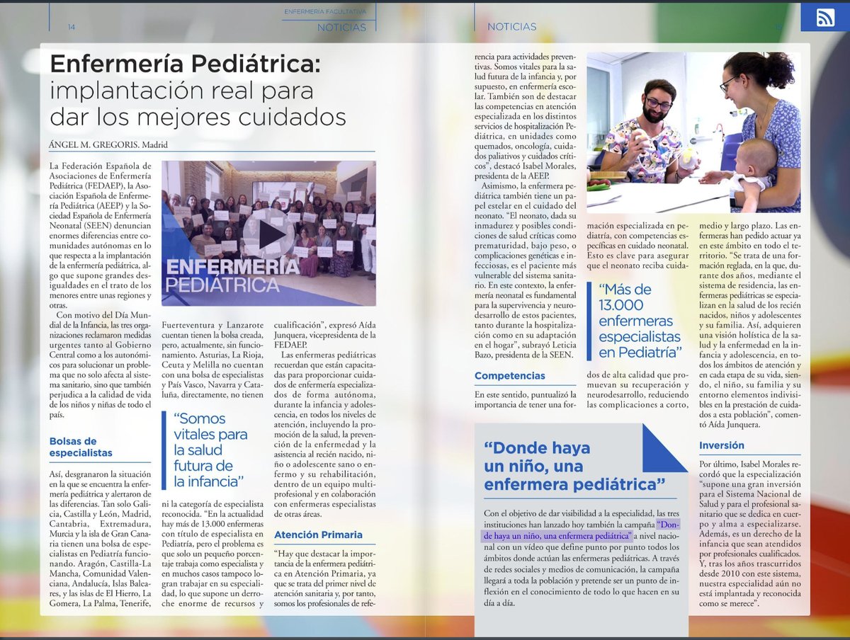 Federación Esp. Asociaciones Enfermería Pediátrica (@fedaep_) on Twitter photo "Donde haya un niño debe haber una Enfermera Pediátrica"
Gracias <a href="/CGEnfermeria/">Consejo General de Enfermería</a>
change.org/enfermeriapedi…
<a href="/AEEPenfermeria/">Asociación Española de Enfermería Pediátrica</a> <a href="/SEEN_Neonatal/">Enfermería Neonatal</a> "Donde haya un niño debe haber una Enfermera Pediátrica"
Gracias <a href="/CGEnfermeria/">Consejo General de Enfermería</a>
change.org/enfermeriapedi…
<a href="/AEEPenfermeria/">Asociación Española de Enfermería Pediátrica</a> <a href="/SEEN_Neonatal/">Enfermería Neonatal</a>