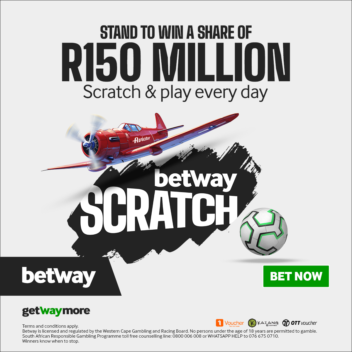 Betway_za's tweet photo. Ready to scratch your way to riches? Join Betway to win a share of R150 million daily with Betway Scratch! It's a December to remember - play every day and get a taste of unbelievable prizes. #BetwayScratch #DecemberRewards 🎁🎉 https://t.co/wqfJlRa8hX