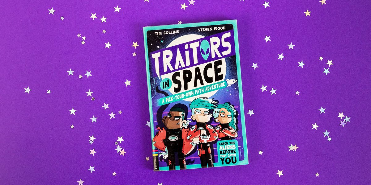 Catch the aliens before they catch you this with #TraitorsInSpace, an astronomical middle-grade alien adventure! 🛸

Written by Tim Collins and illustrated by Steven Wood, perfect for fans of #AmongUs.

Out in paperback today: ow.ly/qmyO50UirrF