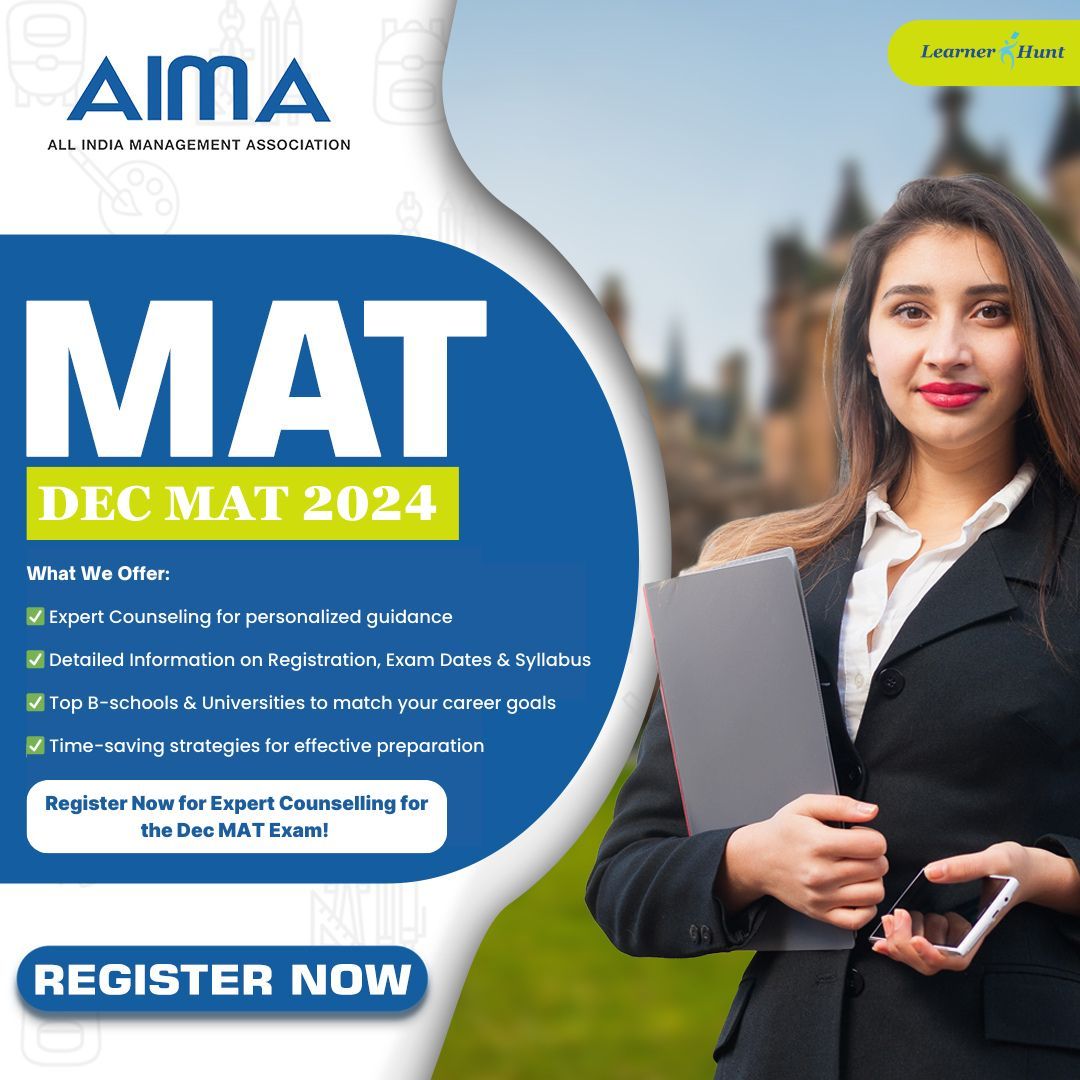 learnerhunt's tweet image. 🚨 Apply Now for Dec MAT Exam Expert Counseling! 🚨

✅ Get personalized guidance
✅ Find your top B-schools &amp;amp; universities
✅ Know exam dates, registration &amp;amp; more!

📅 Don’t miss out!
Visit bit.ly/4bL4G51
Call us: 8860077807

#MATExam #ExpertCounseling #TopBschools #MBA