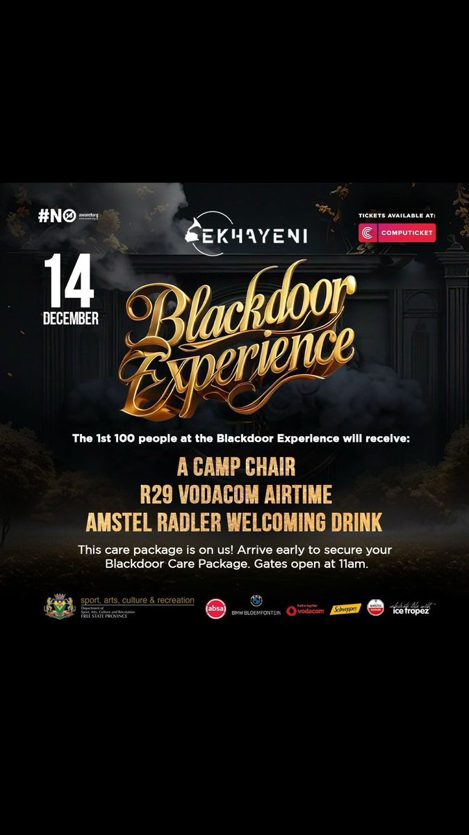 Because we are the gift that keeps on giving here’s some benefits for the first 100 people to arrive at the event on the 14th December 

#ramblersclub #bloemfontein 🔥🔥🔥