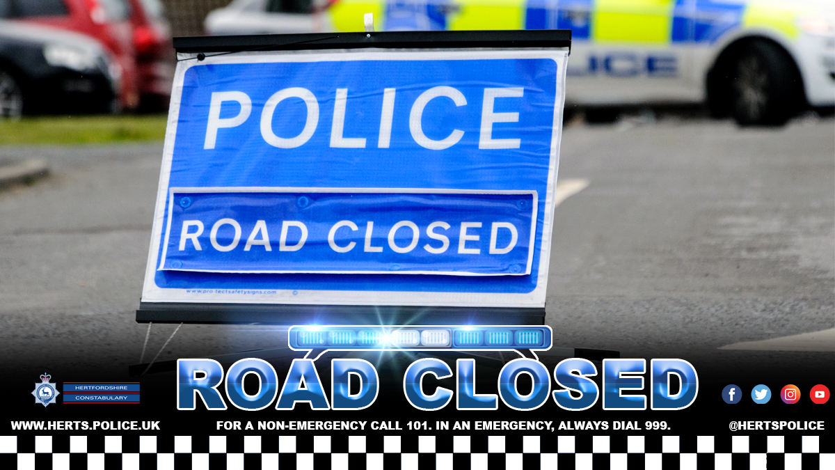 HertsPolice's tweet photo. Please avoid Hatfield Road #Smallford. The road is closed around Wilkins Green Lane whilst we deal with a serious road traffic collision. Thank you https://t.co/GYRplg7ltv