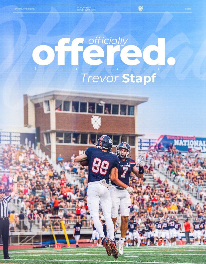 Blessed to receive an offer of support in the admissions process from Macalester College!