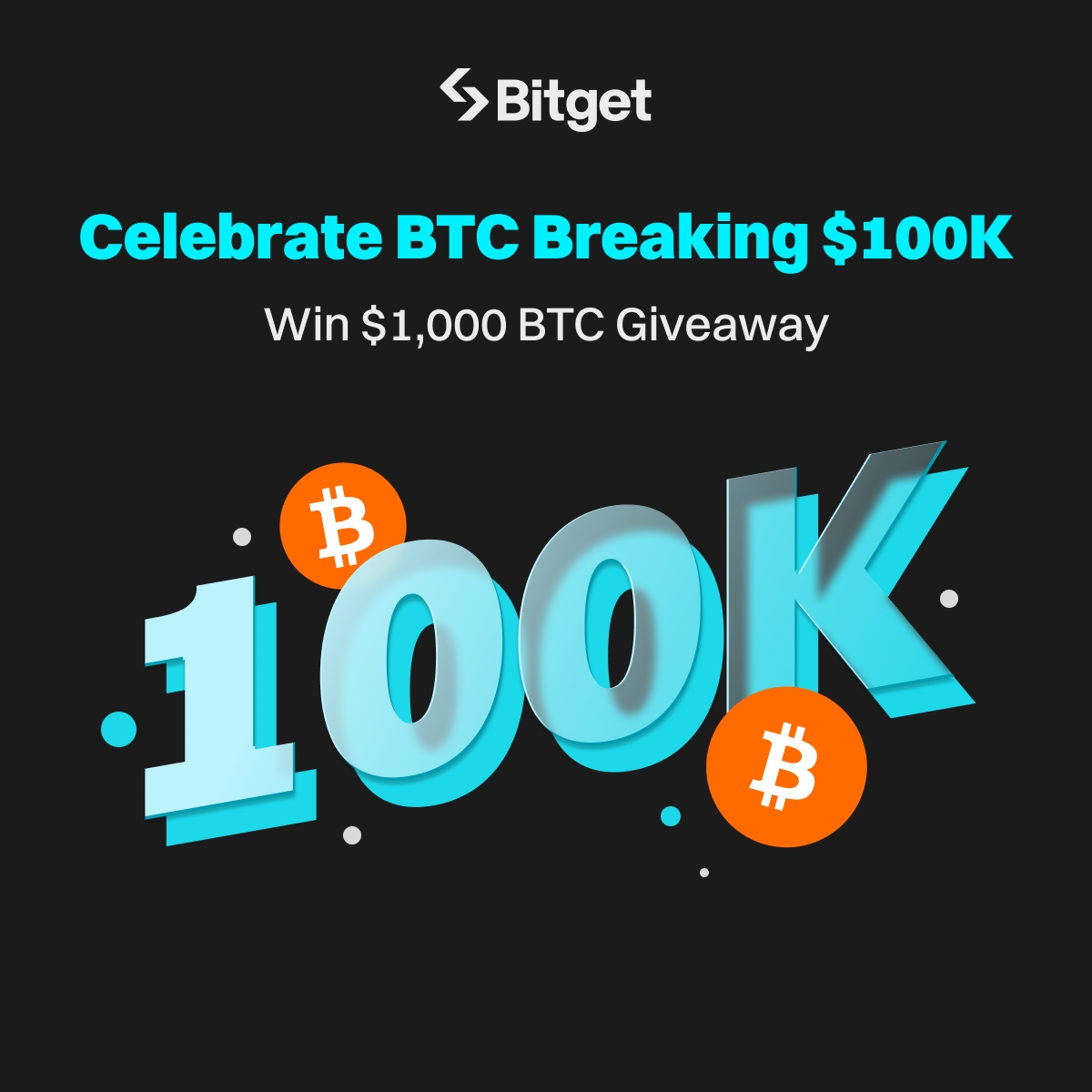 $1,000 in $BTC giveaway to celebrate the historic moment 🎉 How to win: 1️⃣  Follow @bitgetglobal, RT & tag your #Bitcoin pals 2️⃣ Join BGB Holders  Community: https://t.co/KHxdmexbOr 3️⃣ Fill out the