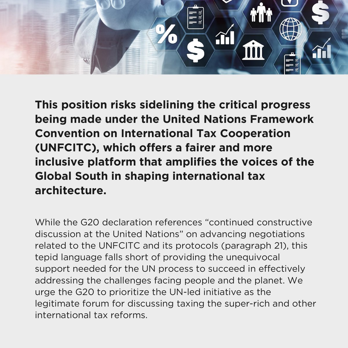 RRN (@rrnnepal) on Twitter photo We, Asian civil society groups, welcome
<a href="/g20org/">G20 South Africa</a>'s support for progressive taxation & taxing ultra-high-net-worth-individuals to reduce inequality as committed in Rio de Janeiro Leaders’ Declaration. #g20brasil2024
rrn.org.np/wp-content/upl… We, Asian civil society groups, welcome
<a href="/g20org/">G20 South Africa</a>'s support for progressive taxation & taxing ultra-high-net-worth-individuals to reduce inequality as committed in Rio de Janeiro Leaders’ Declaration. #g20brasil2024
rrn.org.np/wp-content/upl…