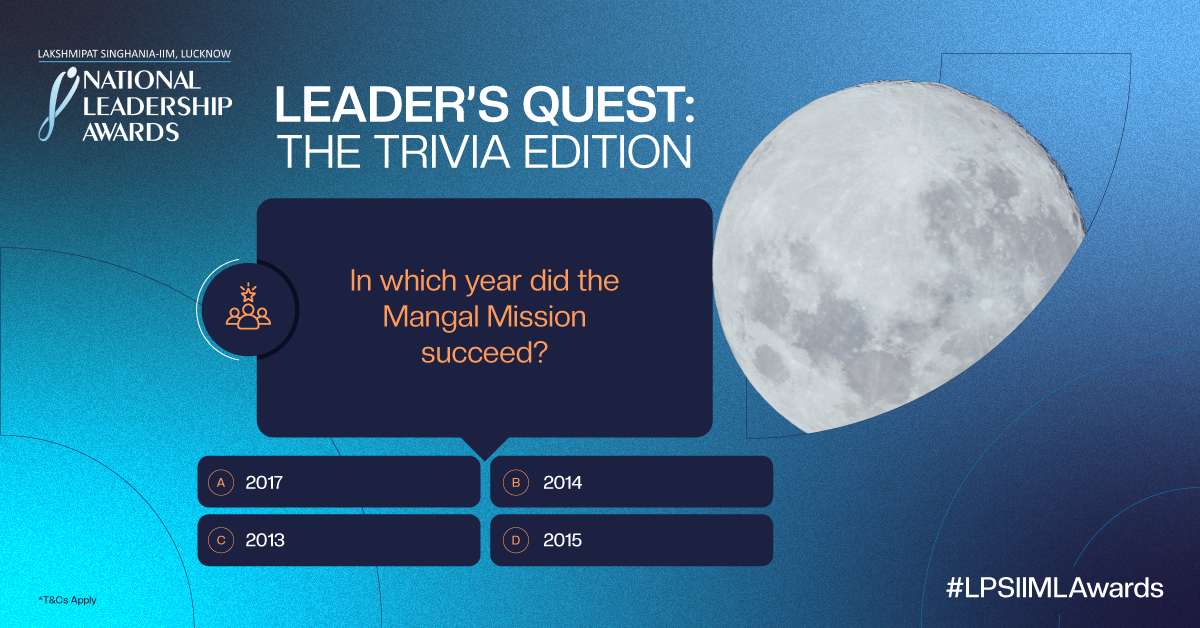LPSIIMLAwards's tweet photo. #ContestAlert
Does science inspire you?
Take part in the #LeadersQuest challenge. A correct answer can get you an exciting #prize!
6 Questions. 6 Winners!
https://t.co/q1Sff9GeVn: *T&Cs Apply!
#LPSIIMLAwards #ScienceandTechnology #WinBig #ContestIndia #Contest https://t.co/YVU1Z3efKQ