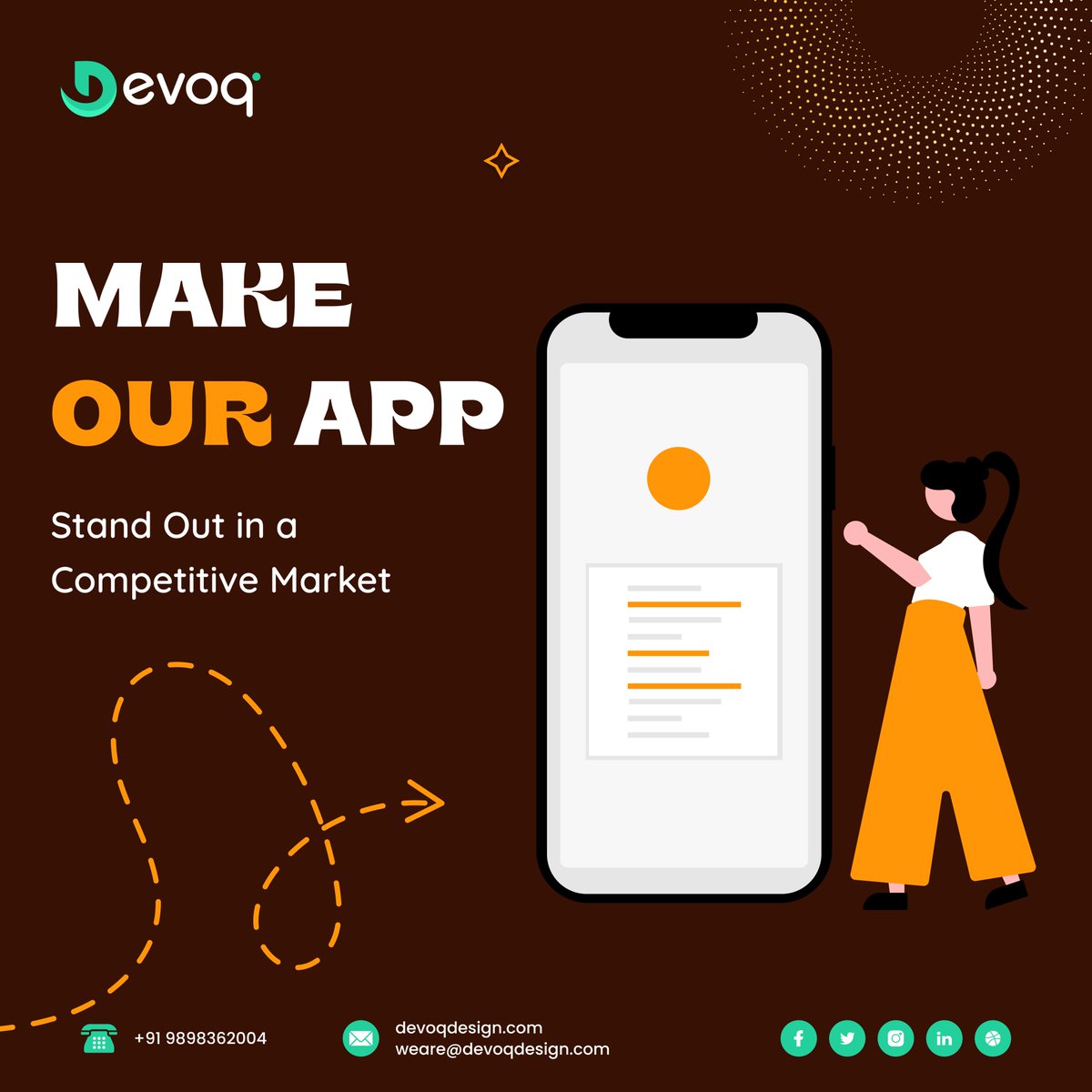 Devoq_Design's tweet image. Combining innovative design and seamless functionality to create unforgettable user experiences that set you apart. Let’s lead the way together! 🚀

Visit our website for more details: devoqdesign.com

Email Us: sales@devoqdesign.com

#StandOutDesign #AppExcellence