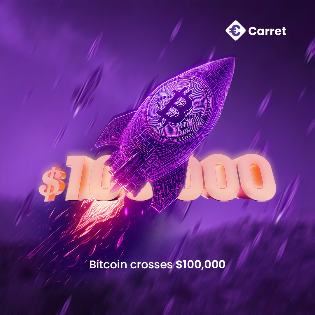 Bitcoin just hit the $100K milestone!

A historic moment in the crypto world, and we’re proud to help investors ride this wave of growth. The future of wealth is here, and it’s brighter than ever.

#Bitcoin100K #CarretCrypto #CryptoMilestone #Carret #bitcoin #bitcoinnews #BTC