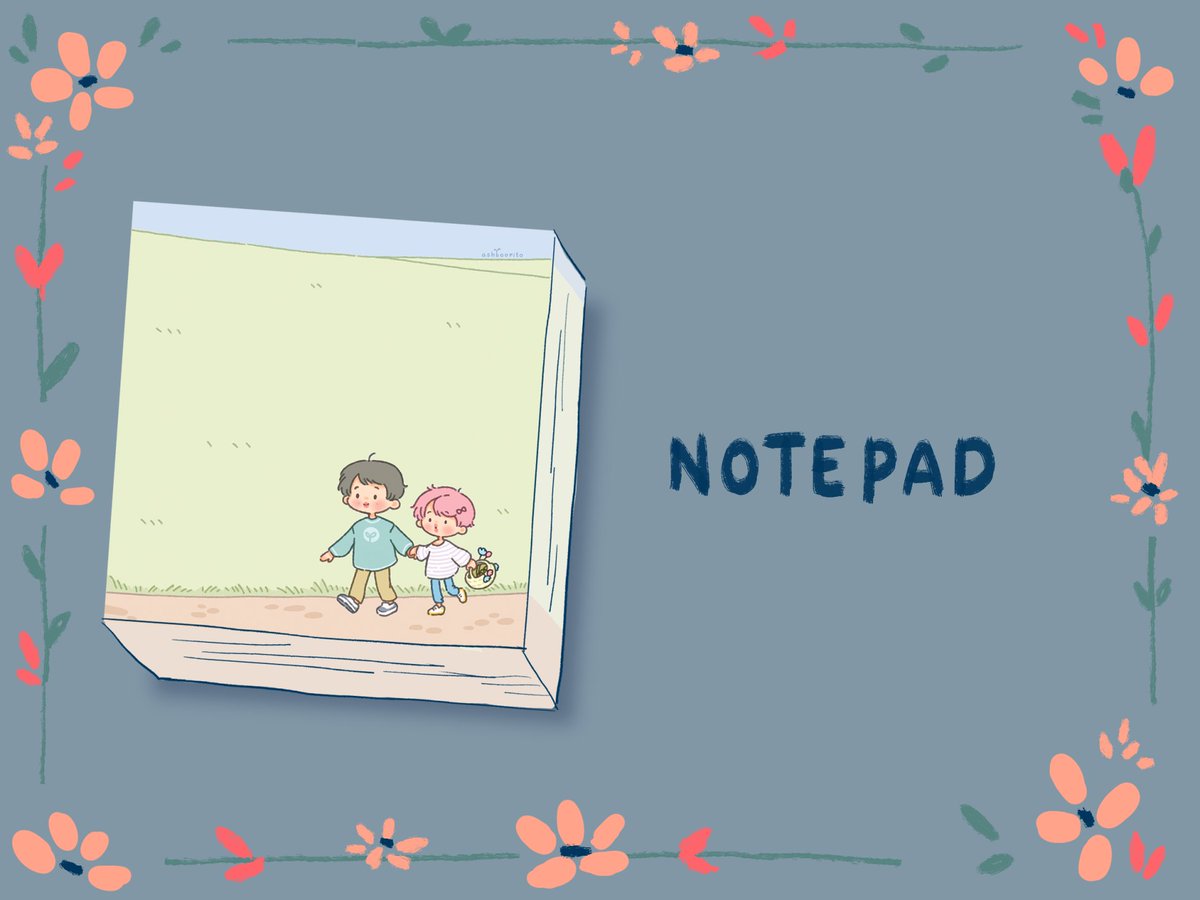 🌸 Merch Spotlight 🌿

Go on the sweetest of walks with the sweetest of MiniMonis with this notebook made by <a href="/ashboorito/">Ash 🌱</a>!! Don't miss out on owning this for yourself 🥹 #minimoni #minjoon #bts

💖 Shop here: minimonizine.bigcartel.com