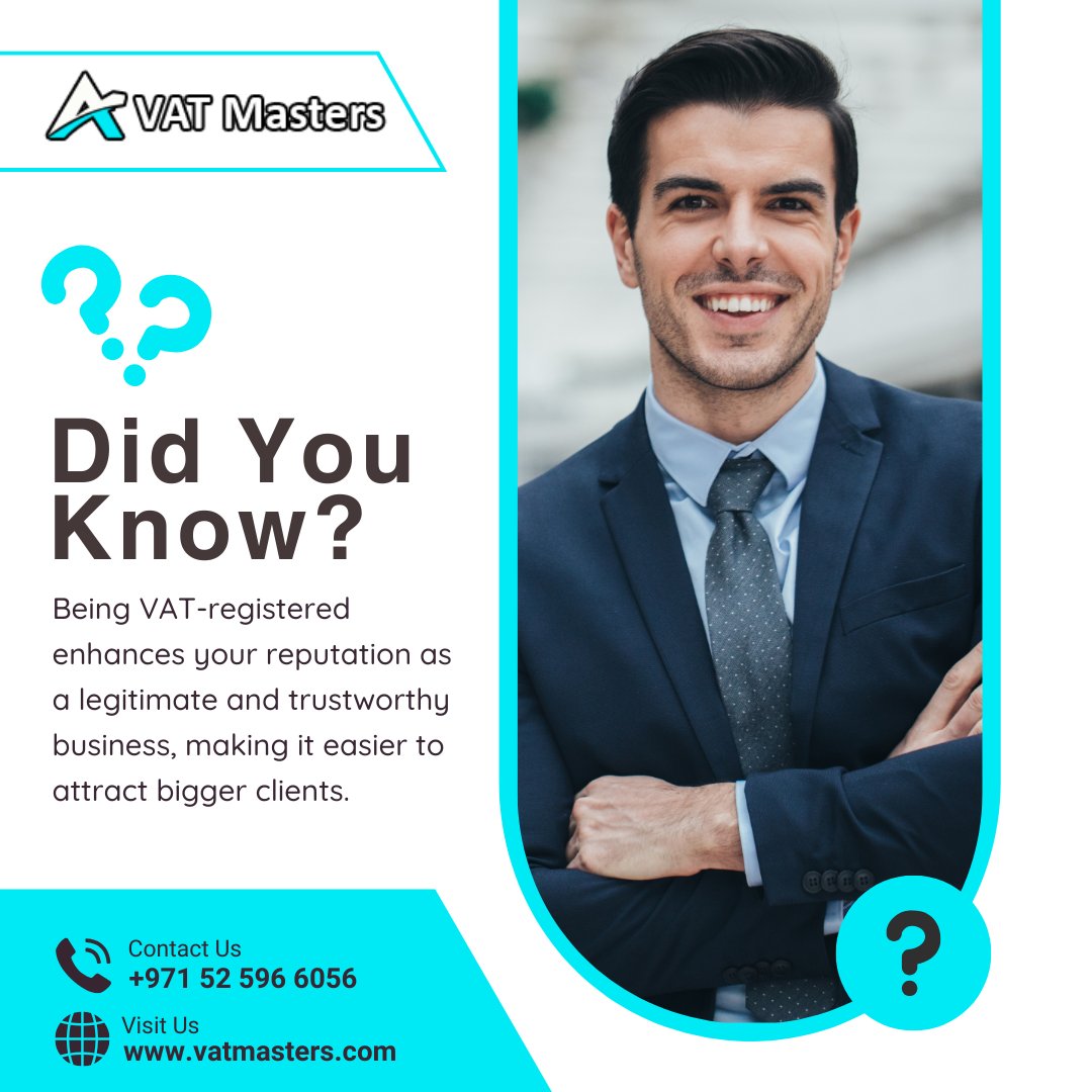VAT_Masters's tweet image. Being VAT-registered not only builds your credibility but also helps you attract high-value clients and expand your business opportunities! 🌟

🌐 Visit: vatmasters.com

#VATMasters #VATRegistration #BusinessGrowth #StayCompliant #TrustedBusiness #VATConsultants