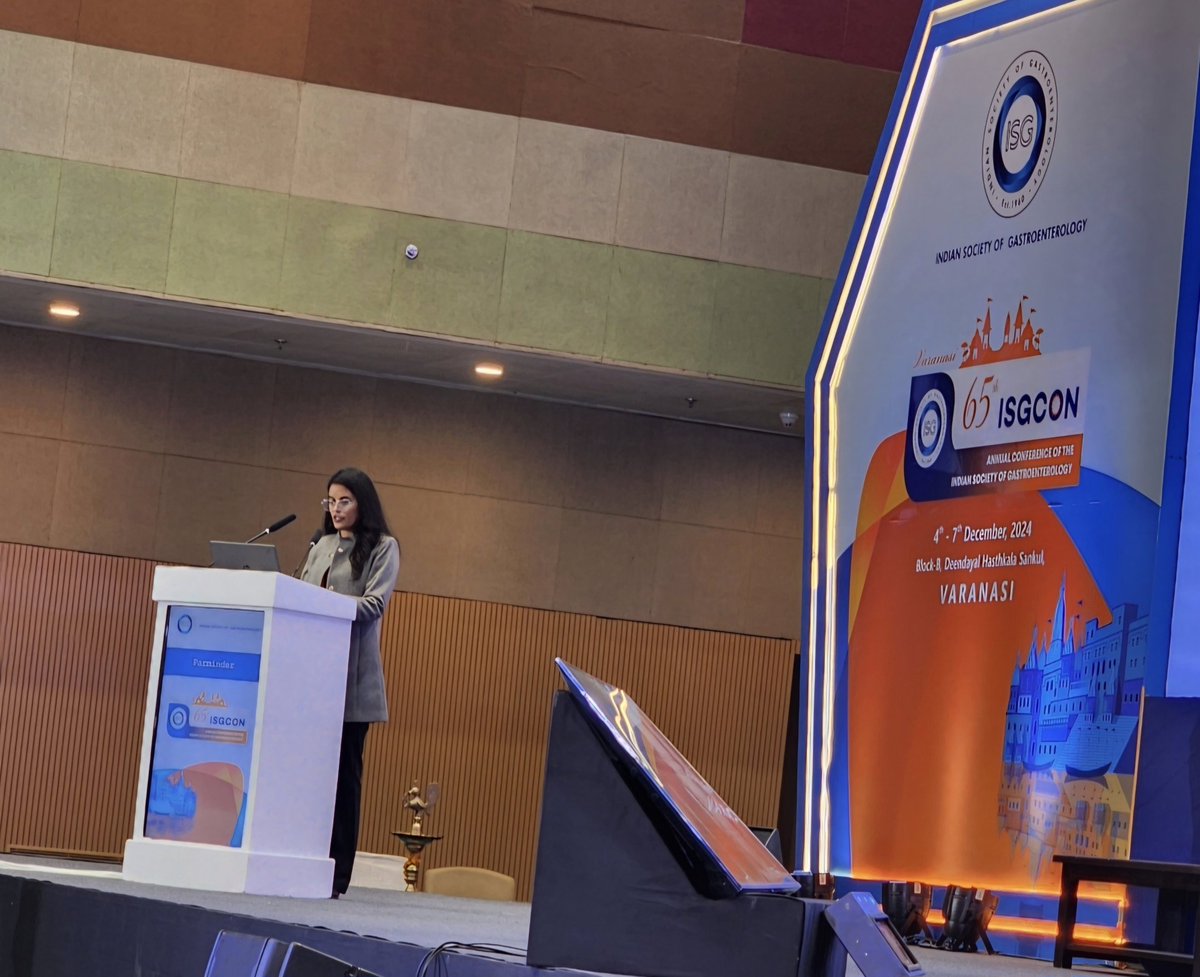 ajay_duseja's tweet photo. #ISGCON2024
Myokines in ALD are associated with progression and mortality.
#Parminder presenting Nipun's work @drnipunverma in the Young Investigator Session.
Congratulations to the Team. https://t.co/V83ywlH649