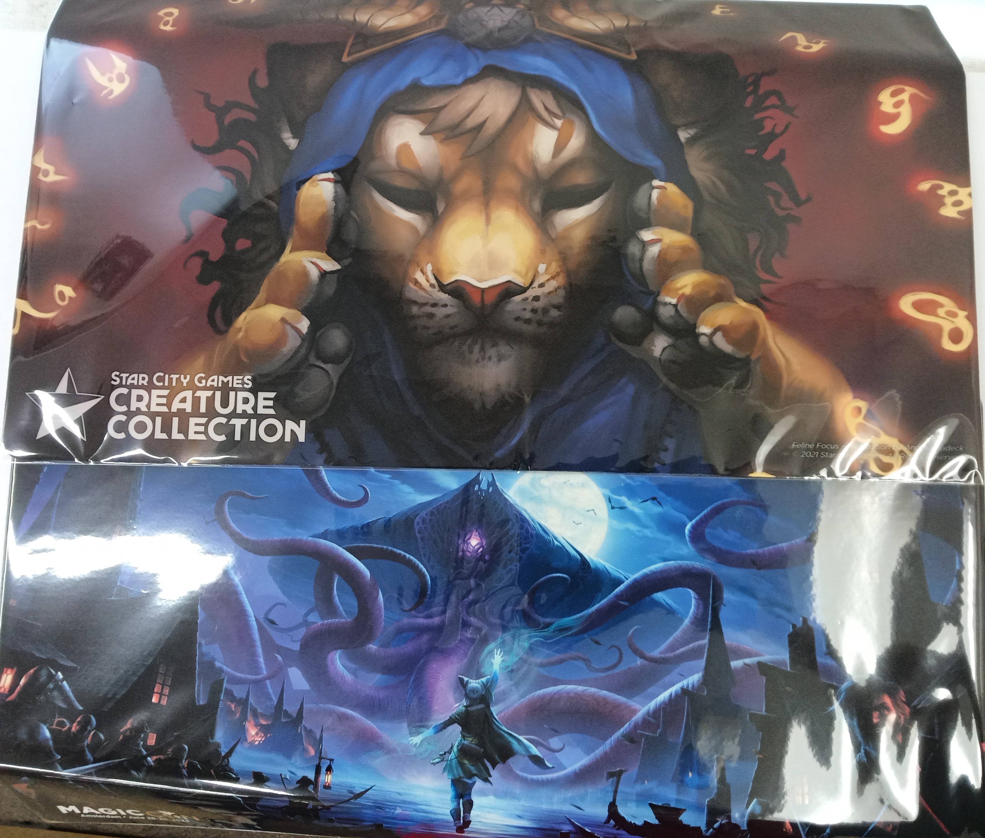 渦まく知識 プレイマット MTG 猫