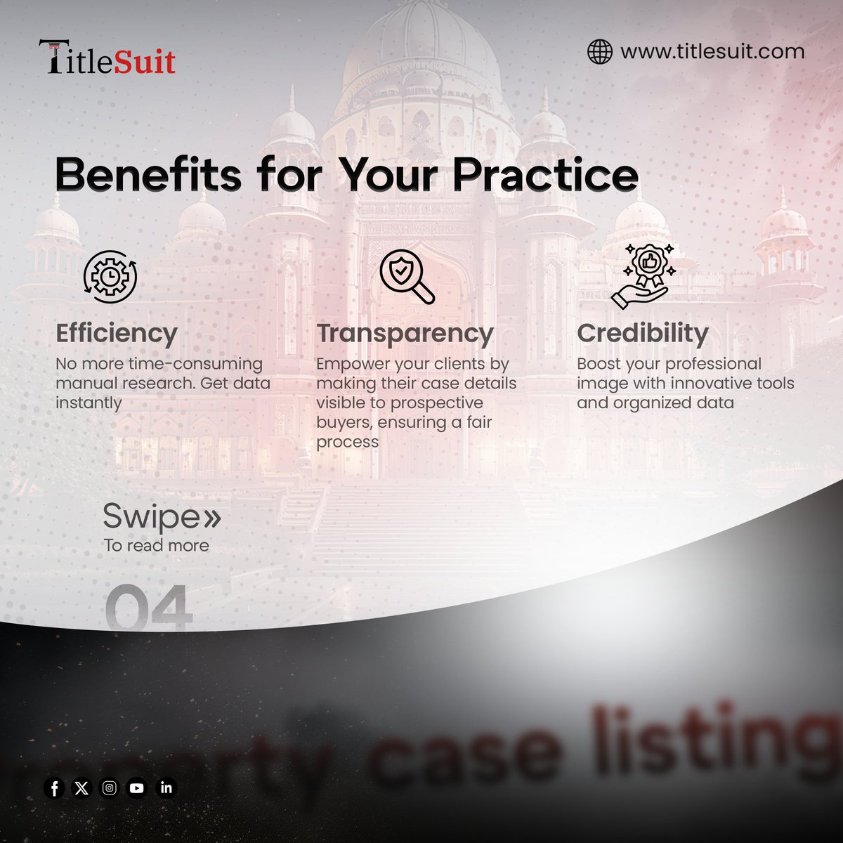 TitleSuit's tweet photo. Download the app now: https://t.co/dkQprO9XBq
Learn more: https://t.co/6OR7210GS4
ContactUs: +919000531958
#TitleSuit #titlesuitapp #cibilofproperties #propertycaselisting #propertycasesearch  #AndhraPradesh #Telangana #Hyderabad #Pushpa2 #bangalore #tiruvananthapuram #AlluArjun https://t.co/pgqrAArfGw