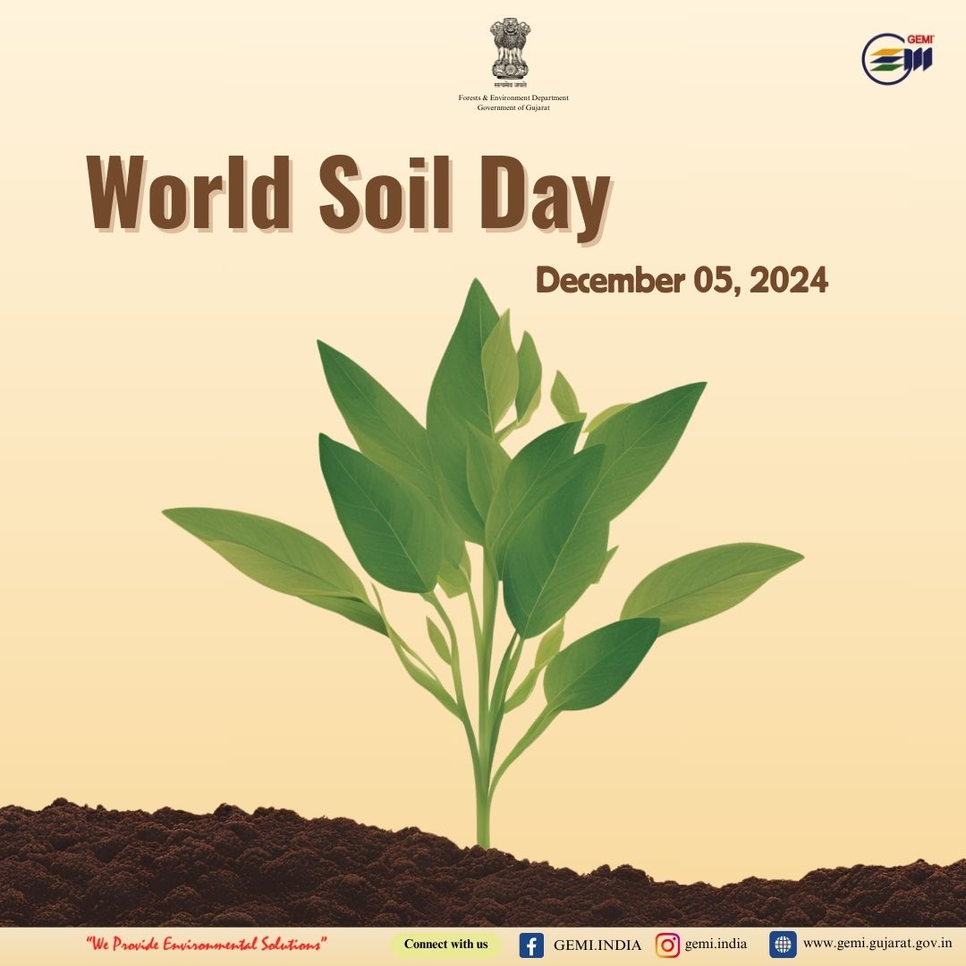GEMI_Gujarat's tweet photo. "Celebrate Soil Day, honor Earth's foundation!"
#gemiindia #forestdepartmentgujarat #moefcc #GeerFoundation #gujaratinformation #environment #WorldSoilDay https://t.co/8M0oIE3vGe