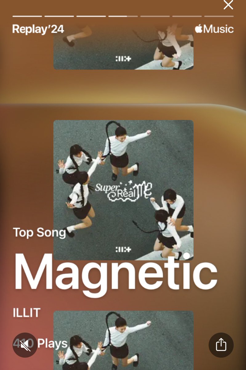 cherminju's tweet photo. I knew I listened to magnetic a lot but 410 times is crazy😭 https://t.co/Ygt0nBYzVg