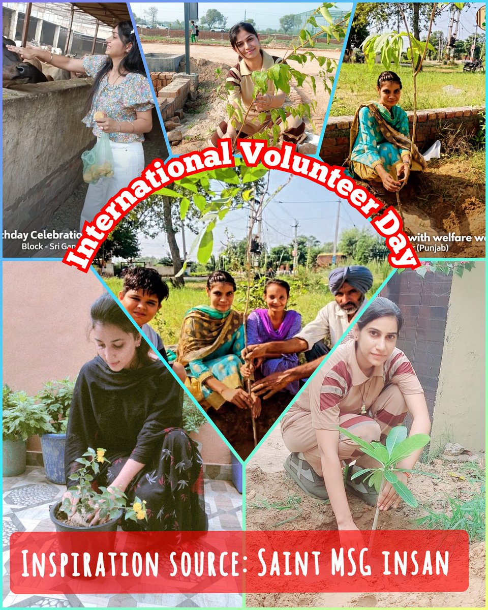 subhans01853087's tweet photo. A person who does not care about his own life to save the lives of others is called a true warrior. Following the inspiration of Saint Dr MSG Insan, lakhs of followers of #DeraSachaSauda are constantly engaged in selfless service. #InternationalVolunteerDay https://t.co/fqz6FAas7Z