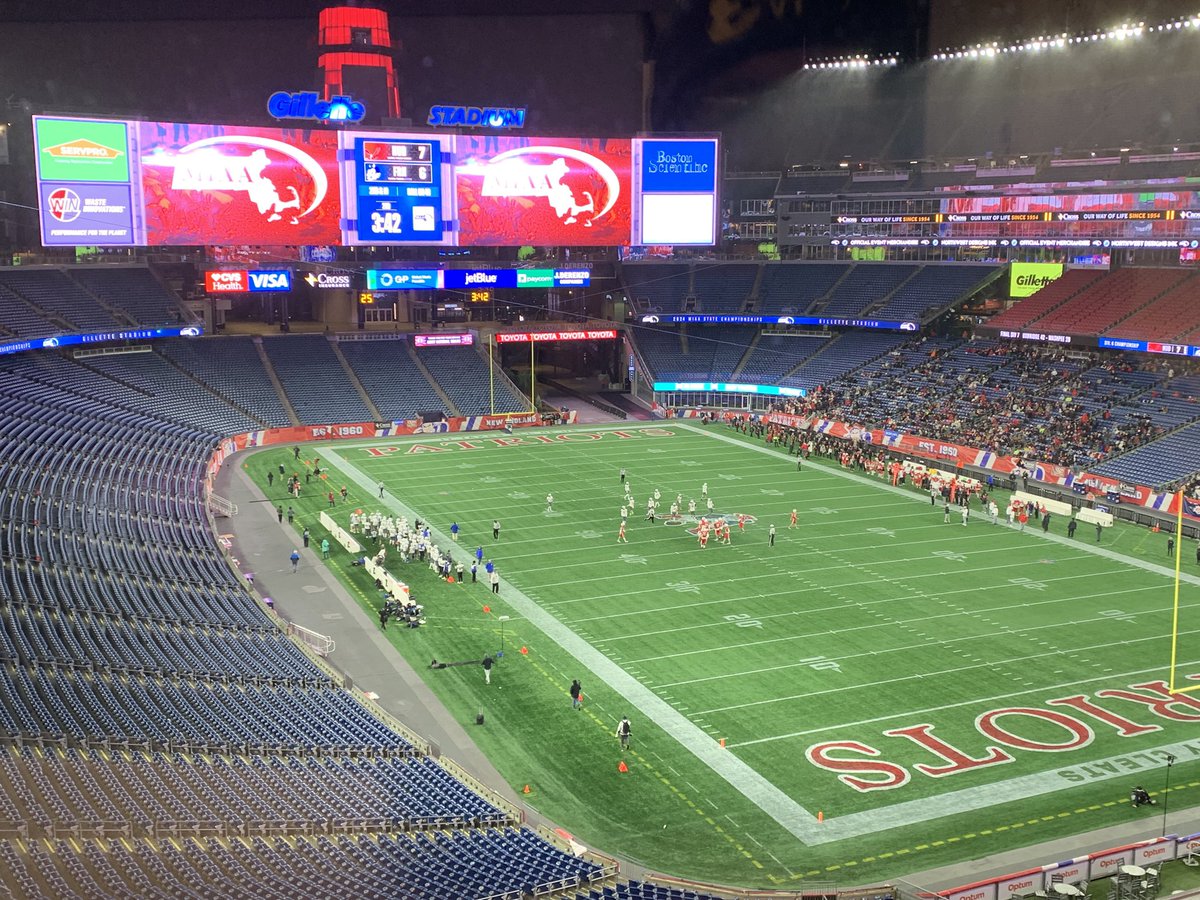 DBolduc9's tweet photo. Annual trip to Gillette for the MIAA State 
Super Bowls. https://t.co/xOAfacs601