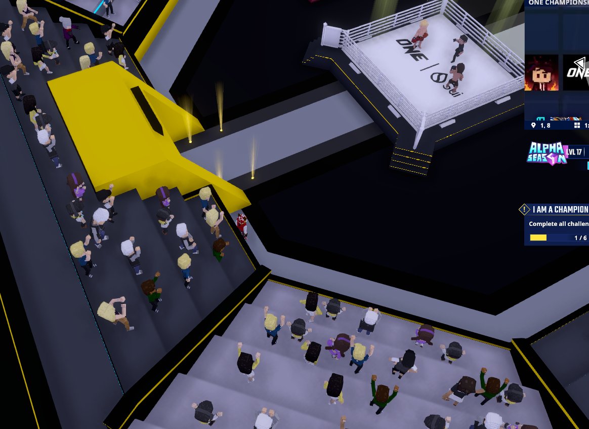 Entering the <a href="/ONEChampionship/">ONE Championship</a> Stadium in Hero's Quest <a href="/TheSandboxGame/">The Sandbox</a>. Time to become a legend! 🏟️🦸 register-landings.sandbox.game/alphaseason4-s… #TheSandbox #AlphaSeason4 #AS4SocialChallenge